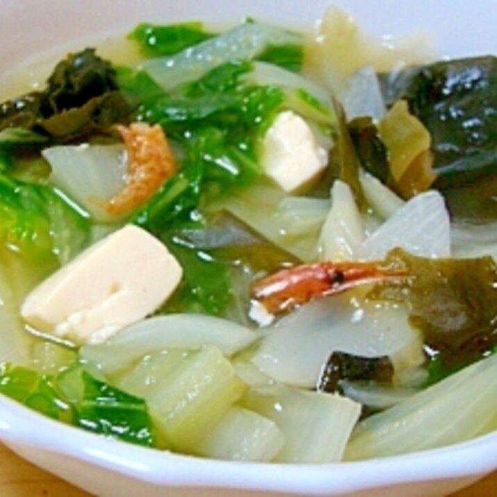 茹で汁利用 海老なしでも野菜たっぷり海老スープ レシピ 作り方 By Sundisk 楽天レシピ